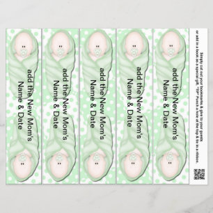 Bladwijzer gunsten voor baby showers feest gunsten flyer