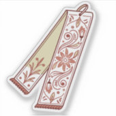 bladwijzer ingewikkelde patronen met een retro blo sticker (Voorkant)