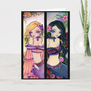 Bladwijzer kaart - Kimono Mermaid Girl