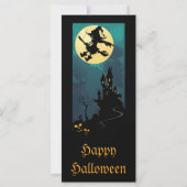 Bladwijzer met haunted House en heks Silhouette (Achterkant)