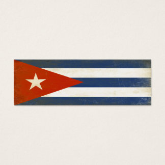 Bladwijzer met noodlijdende  vlag uit Cuba Mini Visitekaartjes
