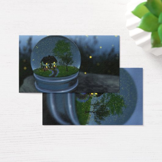 Bladwijzer met vijf Wereldbollen Visitekaartje (Bureau)