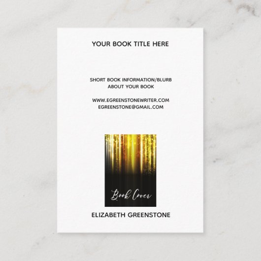 Bladwijzer Review voor speciale acties van auteur Informatiekaartje (Achterkant)