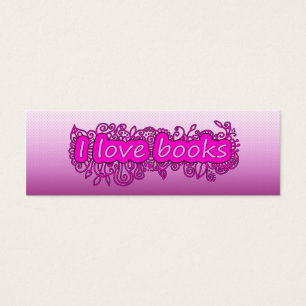 Bladwijzer - Roze Doodle Mini Visitekaartjes
