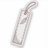 bladwijzer van ambachtelijk papier met textuur sticker (Voorkant)