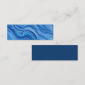 Bladwijzer van blauw marmer mini visitekaartje (Voorkant / Achterkant)