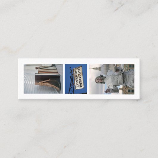 Bladwijzer van lezer mini visitekaartje (Voorkant)