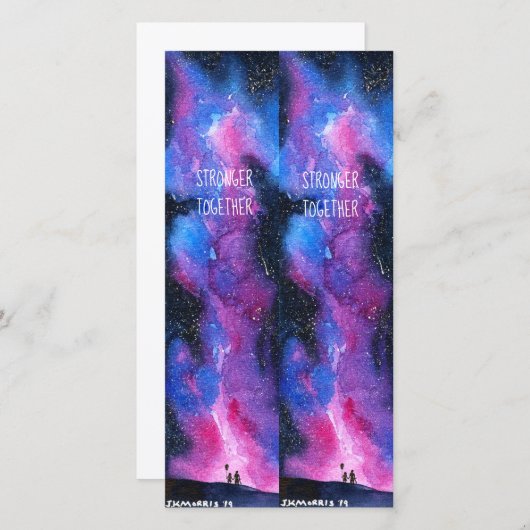 Bladwijzer van melkwegen: Sterker samen Feestdagenkaart (Voorkant / Achterkant)