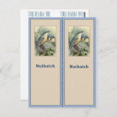 Bladwijzer van Nuthatch Bird Briefkaart (Voorkant / Achterkant)