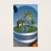 Bladwijzer van Wereldbol van vlinders Visitekaartje (Achterkant)