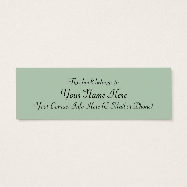 Bladwijzer van William Bouguereau Mini Visitekaartjes (Achterkant)