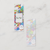 Bladwijzer Visitekaartje Floral abstracte achtergr (Voorkant / Achterkant)