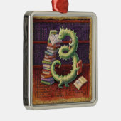 Bladworm: Bibliopfiel Metalen Ornament (Rechts)