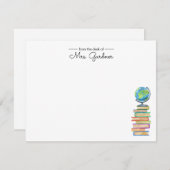 Bladworm van wereldklasse | Aangepaste leraar Notitiekaartje (Voorkant / Achterkant)