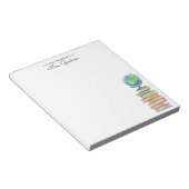 Bladworm van wereldklasse | Kindergarten leraar Notitieblok (Schuin)