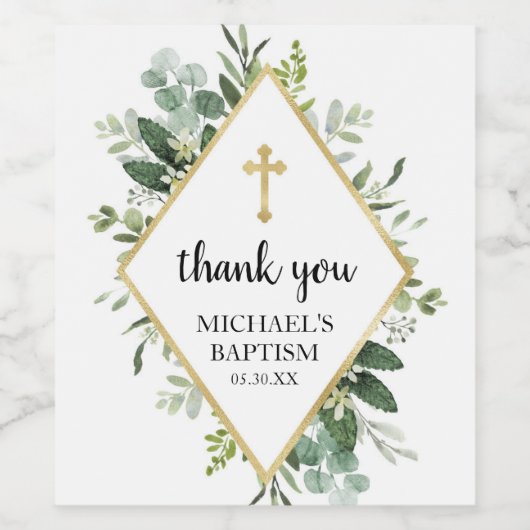 Bladzijde Cross Wijnflesje Etiket (Enkel label)