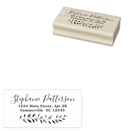 Bladzijde rand Elegant retour adres Rubberstempel (Gestempeld)