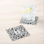 bladzijdeafdruk vierkante kartonnen onderzetter (Insitu)