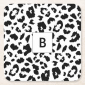 bladzijdeafdruk vierkante kartonnen onderzetter (Voorkant)