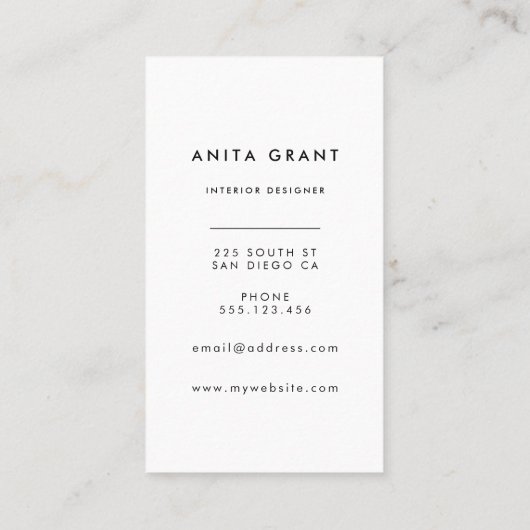 bladzijdeafdruk visitekaartje (Achterkant)