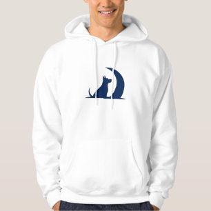 blaf naar de maan hond hoodie