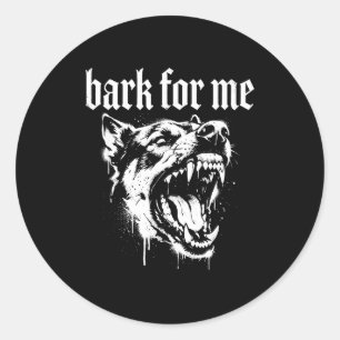 Blaf Voor Mij Gotische Felle Hond  Ronde Sticker