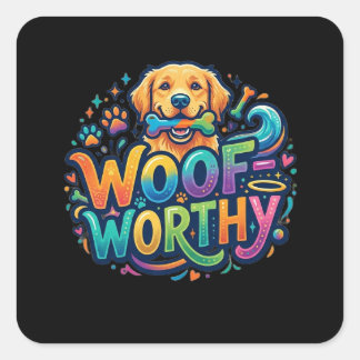 Blaf-Waardig Vierkante Sticker