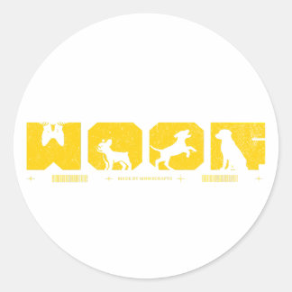 Blaffende Goede Stijl voor Hondenliefhebbers Ronde Sticker