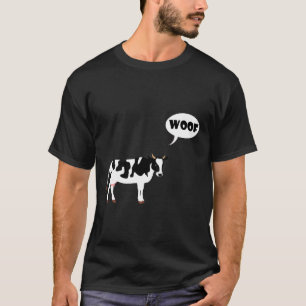 Blaffende Koeh Woef Boerderij Dier Humor T-shirt