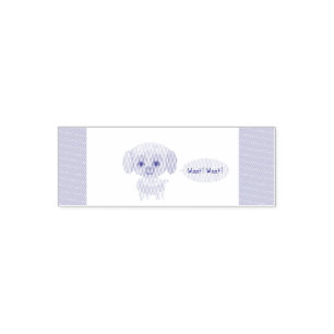 blaffende puppy zelfinktende stempel