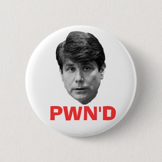 Blagojevich: PWN'D Ronde Button 5,7 Cm (Voorkant)