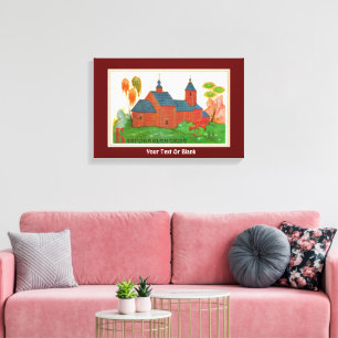 Blagoveshchenskoye Houten Russische Kerk Canvas Afdruk