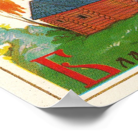 Blagoveshchenskoye Wood Russische kerk Poster (Hoek)