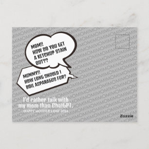 Blague amusante Fête des mères merci cartes