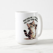 Blague homophone sur les chats Mug (Devant droit)