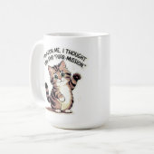 Blague homophone sur les chats Mug (Devant gauche)