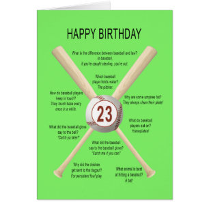 Blagues de baseball à 23e anniversaire