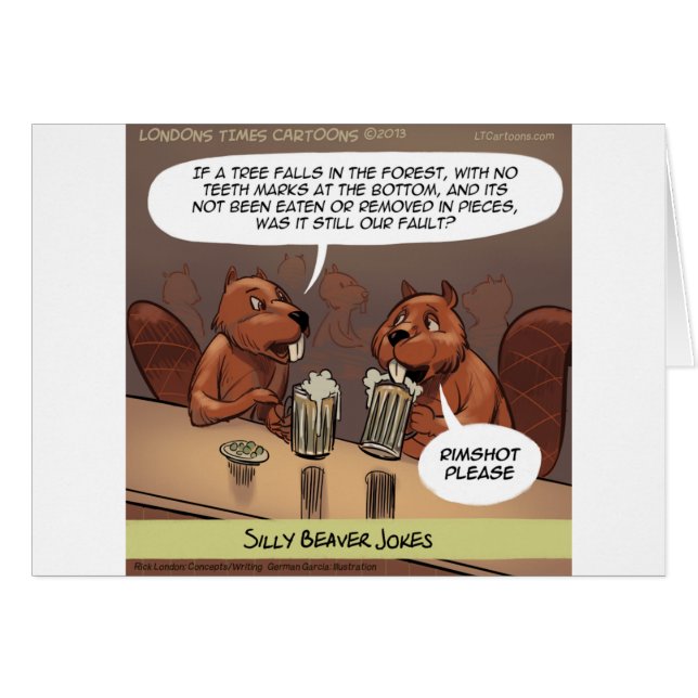 Blagues Idiotes de Castor Drôle de Dessin Animé (Devant horizontal)