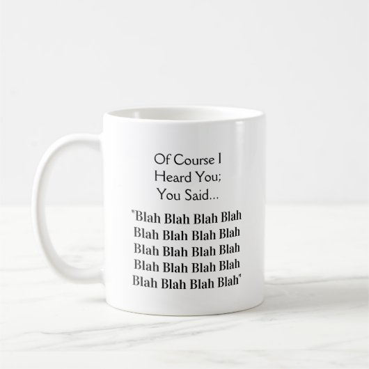 Blah Blah Blah Blah Blah - Un Mug MisterP (Gauche)