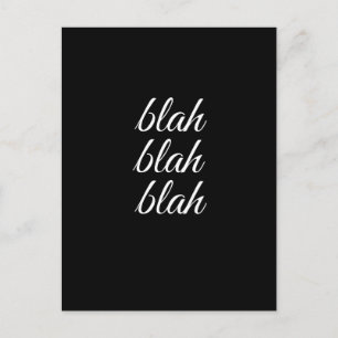 blah blah blah - feestdagenkaart
