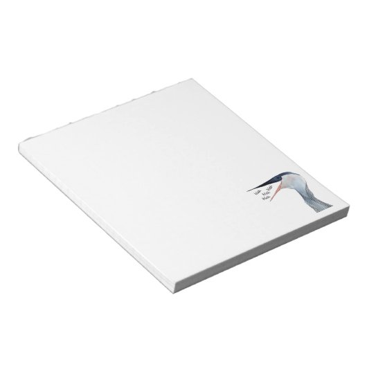 Blah Blah Blah Heron notitieblok (Schuin)