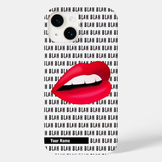 "Blah Blah Blah" Hot Lips Pop-Art Case-Mate iPhone Case (Achterkant)