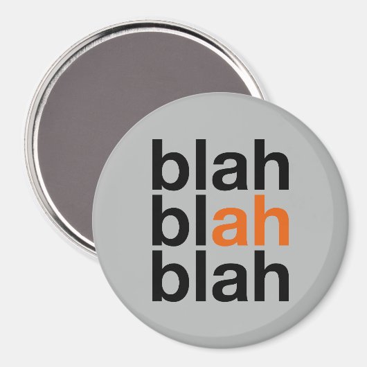 Blah Blah Blah - Magnet Minimaliste (Recto/Verso)