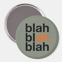 Blah Blah Blah - Minimalistische magneet