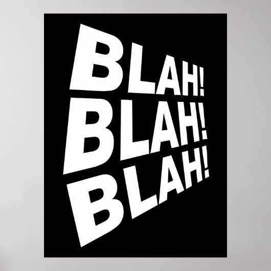 Blah Blah Blah Poster (Voorkant)