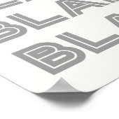 BLAH BLAH BLAH Poster de typographie (Coin)