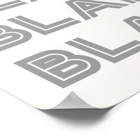 BLAH BLAH BLAH Poster de typographie (Coin)