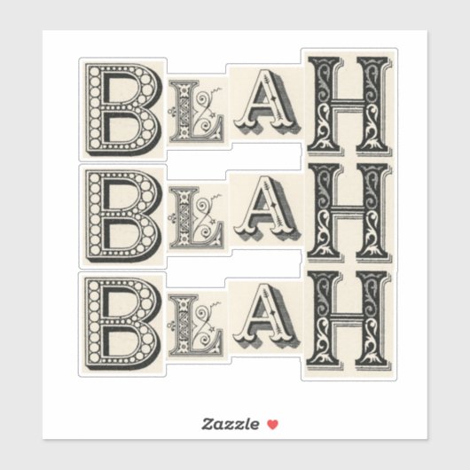 Blah Blah Blah Sticker (Vel)