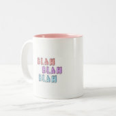Blah Blah Coffee-Mok Tweekleurige Koffiemok (Voorkant links)