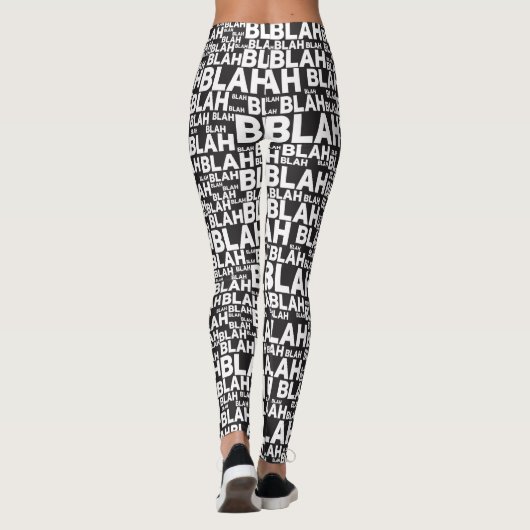 Blah Blah ontwerp patroon BIG BUNDLE Leggings (Achterkant)